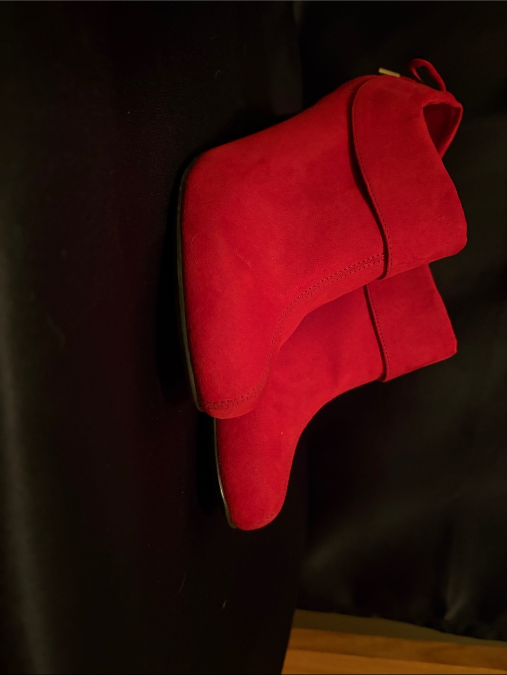 Coach and Four Red Suede Ankle Booties
